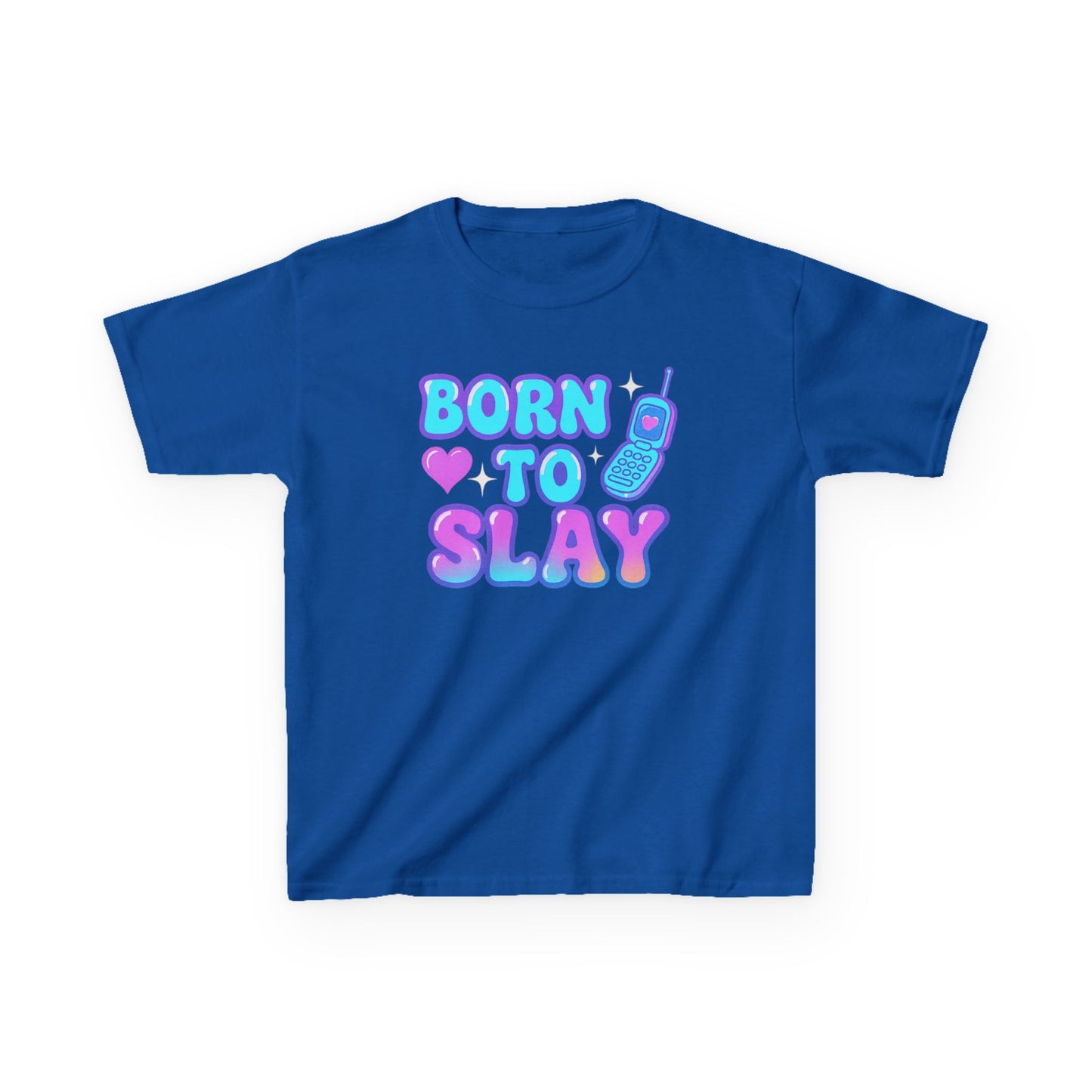 "Born to Slay" Kids Cotton Tee, Fun Kids T-Shirt, Youth Expression Shirt, Birthday Gift for Kids, Cool Casual Wear
