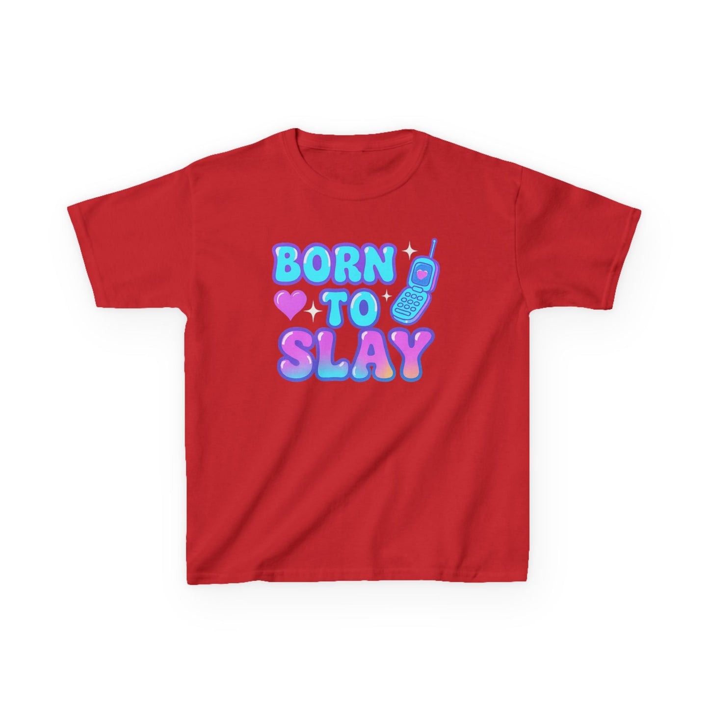 "Born to Slay" Kids Cotton Tee, Fun Kids T-Shirt, Youth Expression Shirt, Birthday Gift for Kids, Cool Casual Wear