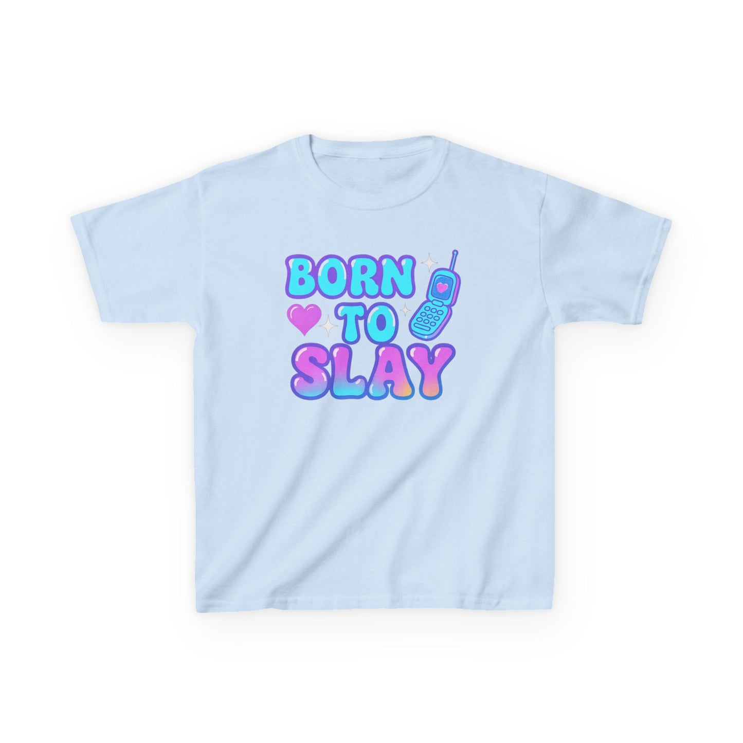 "Born to Slay" Kids Cotton Tee, Fun Kids T-Shirt, Youth Expression Shirt, Birthday Gift for Kids, Cool Casual Wear