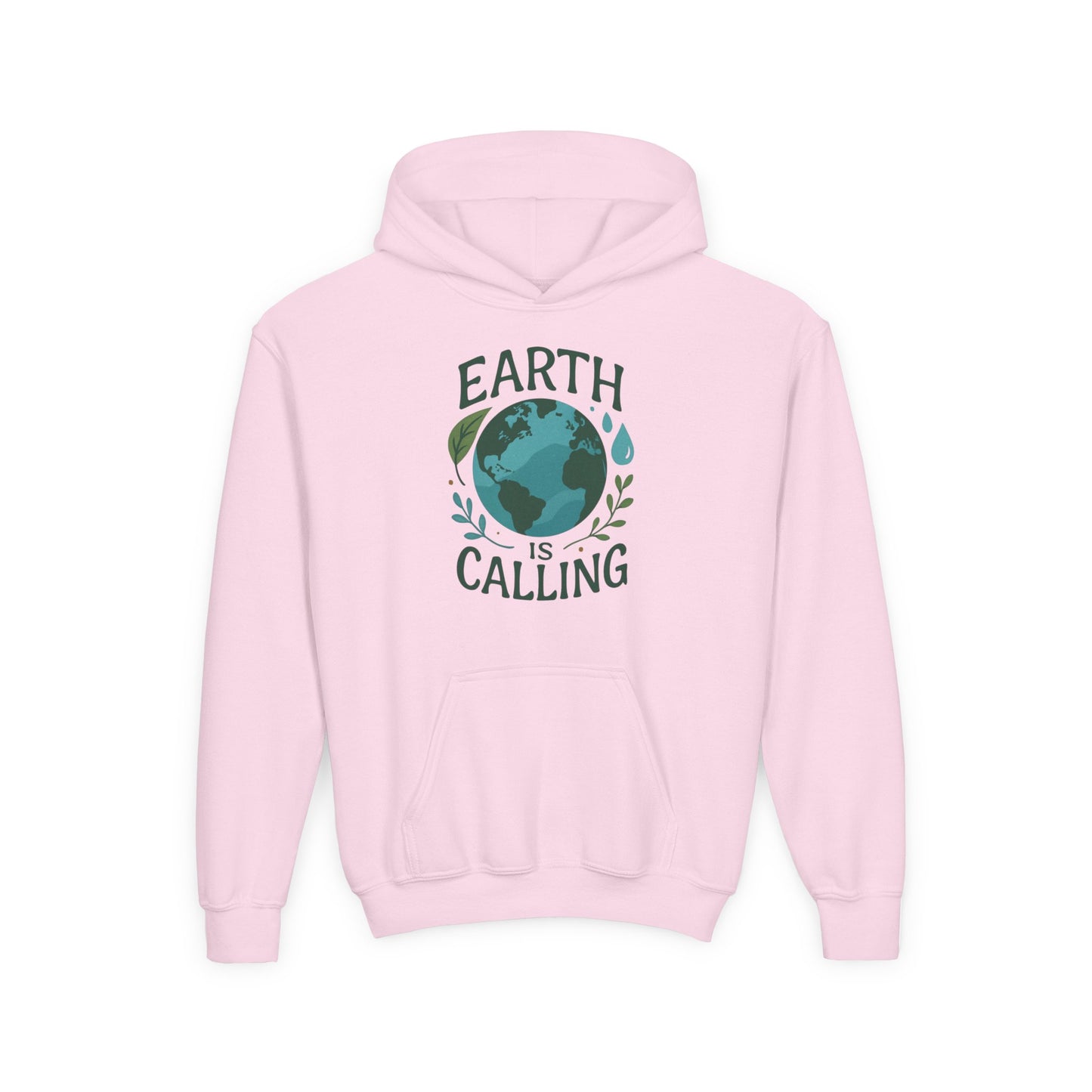 Earth is Calling Youth Hoodie, Eco-Friendly Sweatshirt, Nature Lover Gift, Earth Day Apparel, Sustainable Fashion