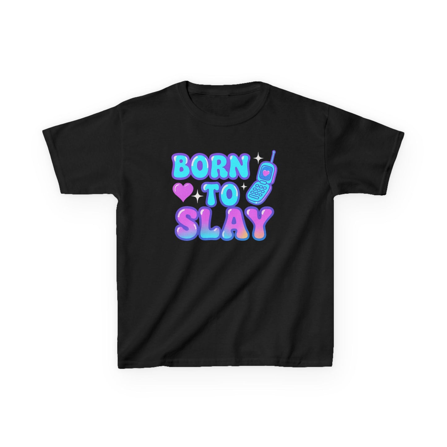 "Born to Slay" Kids Cotton Tee, Fun Kids T-Shirt, Youth Expression Shirt, Birthday Gift for Kids, Cool Casual Wear