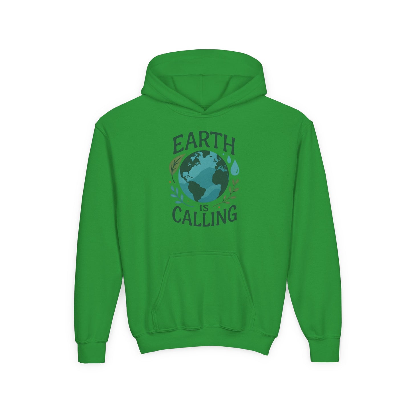 Earth is Calling Youth Hoodie, Eco-Friendly Sweatshirt, Nature Lover Gift, Earth Day Apparel, Sustainable Fashion