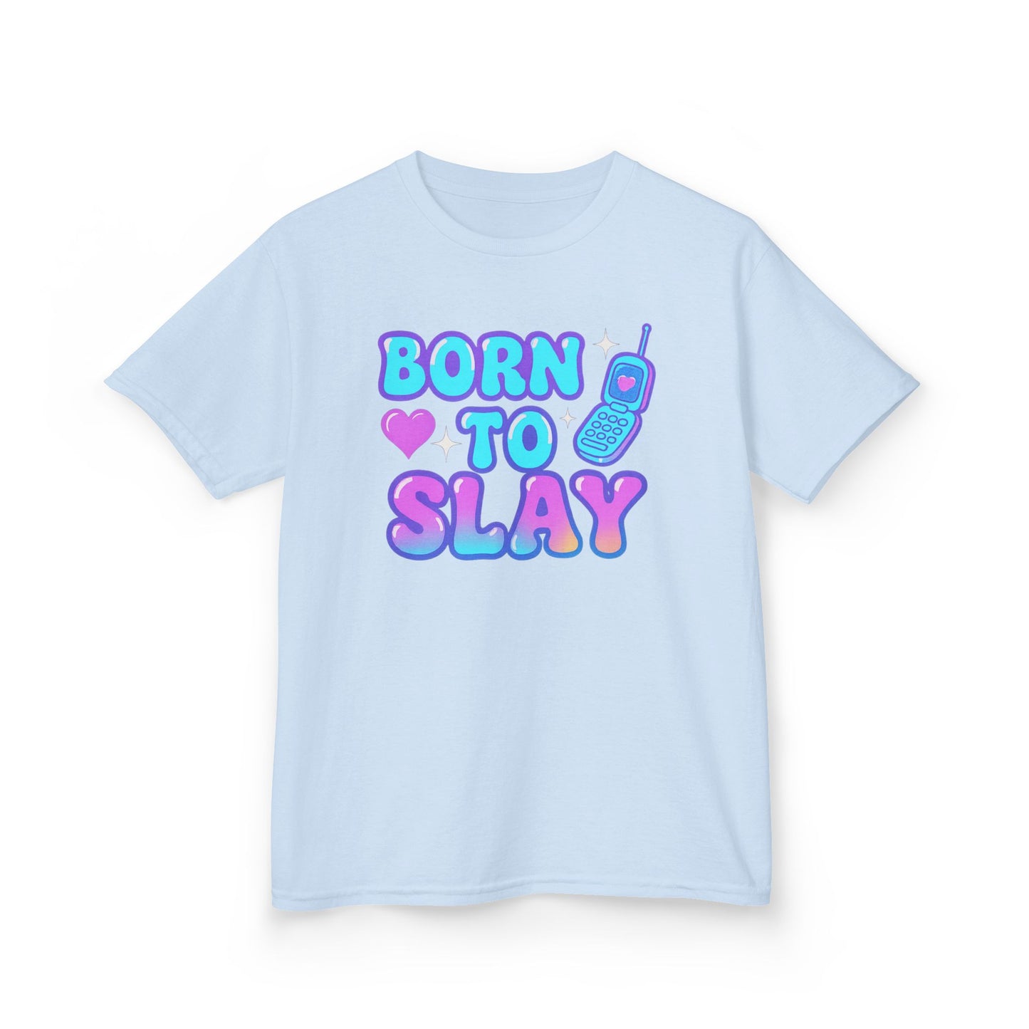 "Born to Slay" Kids Cotton Tee, Fun Kids T-Shirt, Youth Expression Shirt, Birthday Gift for Kids, Cool Casual Wear
