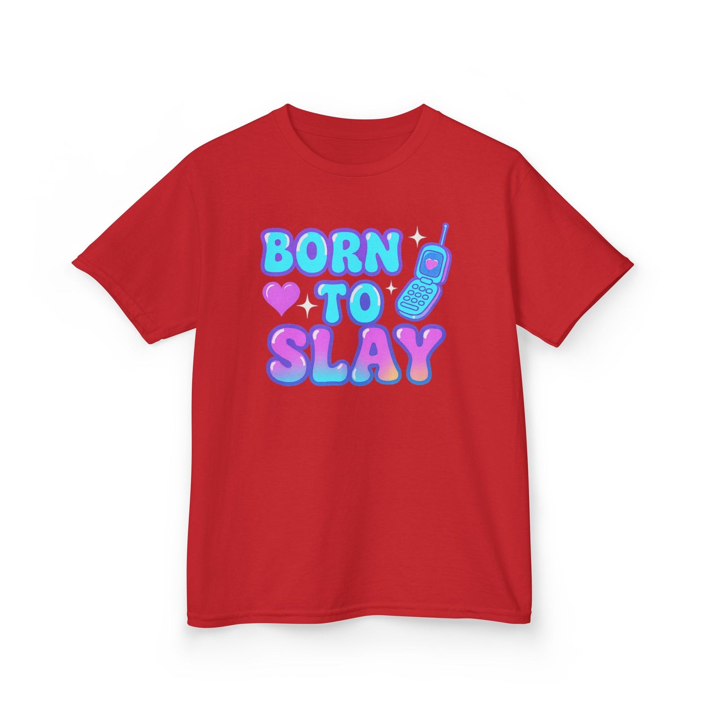 "Born to Slay" Kids Cotton Tee, Fun Kids T-Shirt, Youth Expression Shirt, Birthday Gift for Kids, Cool Casual Wear