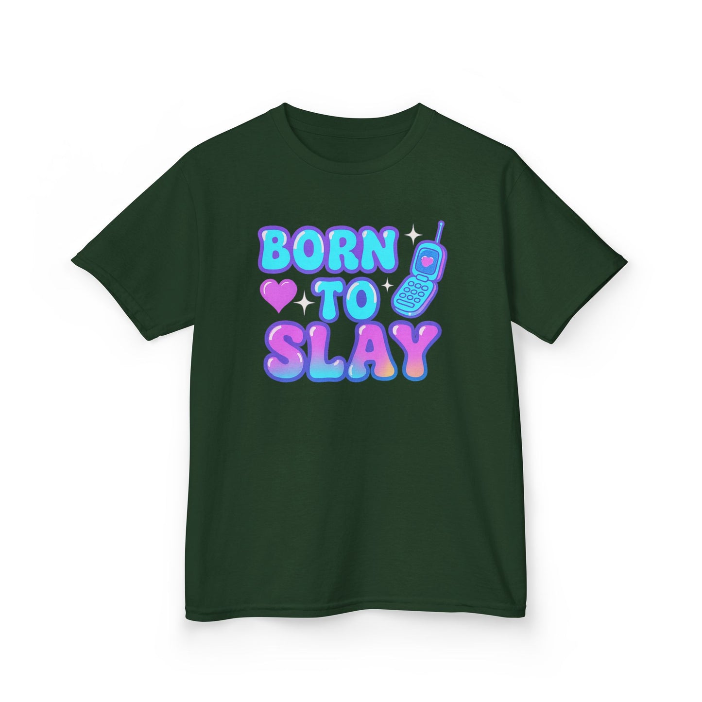 "Born to Slay" Kids Cotton Tee, Fun Kids T-Shirt, Youth Expression Shirt, Birthday Gift for Kids, Cool Casual Wear
