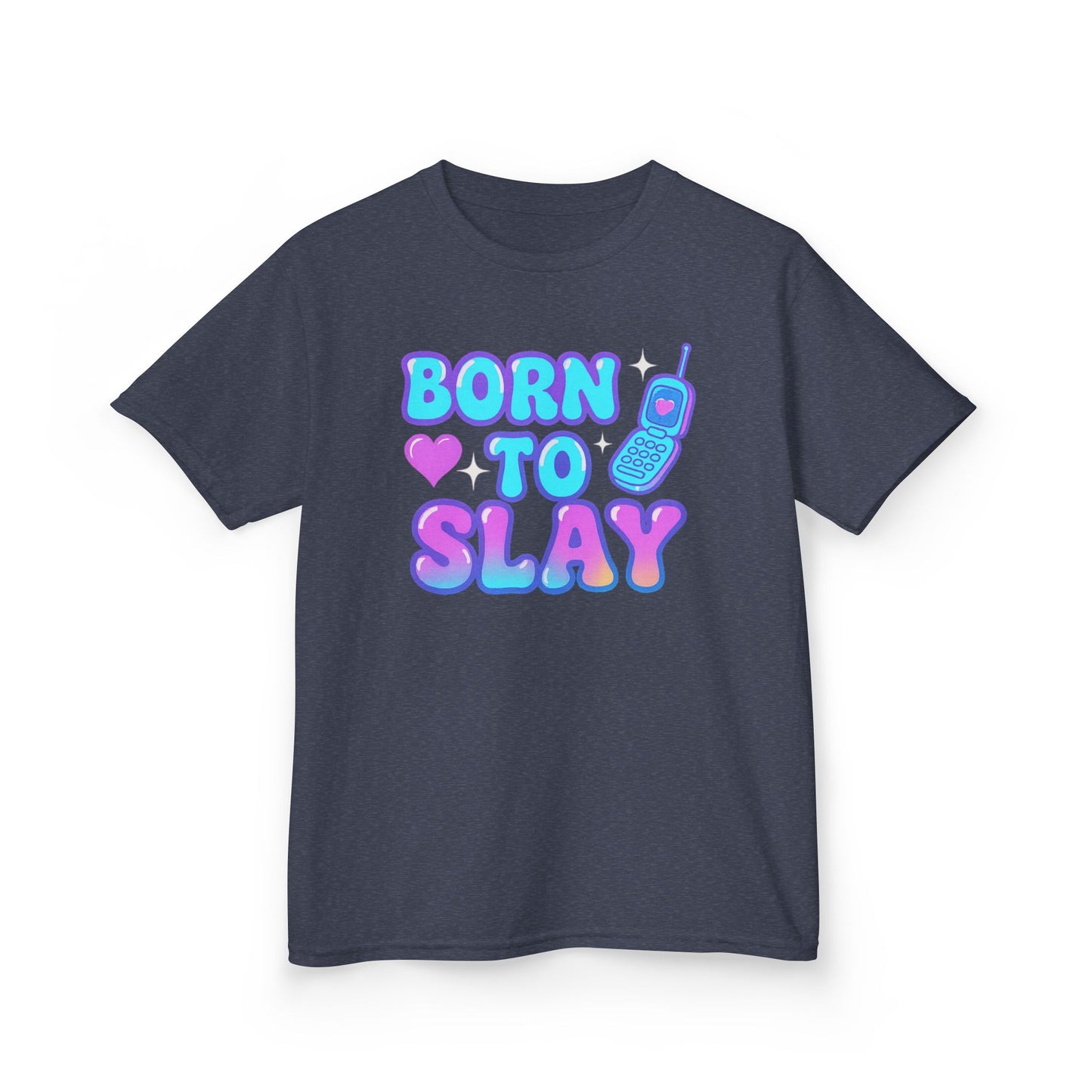 "Born to Slay" Kids Cotton Tee, Fun Kids T-Shirt, Youth Expression Shirt, Birthday Gift for Kids, Cool Casual Wear