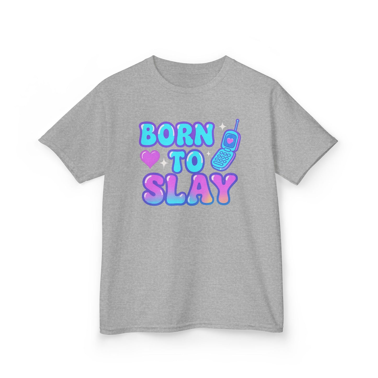 "Born to Slay" Kids Cotton Tee, Fun Kids T-Shirt, Youth Expression Shirt, Birthday Gift for Kids, Cool Casual Wear