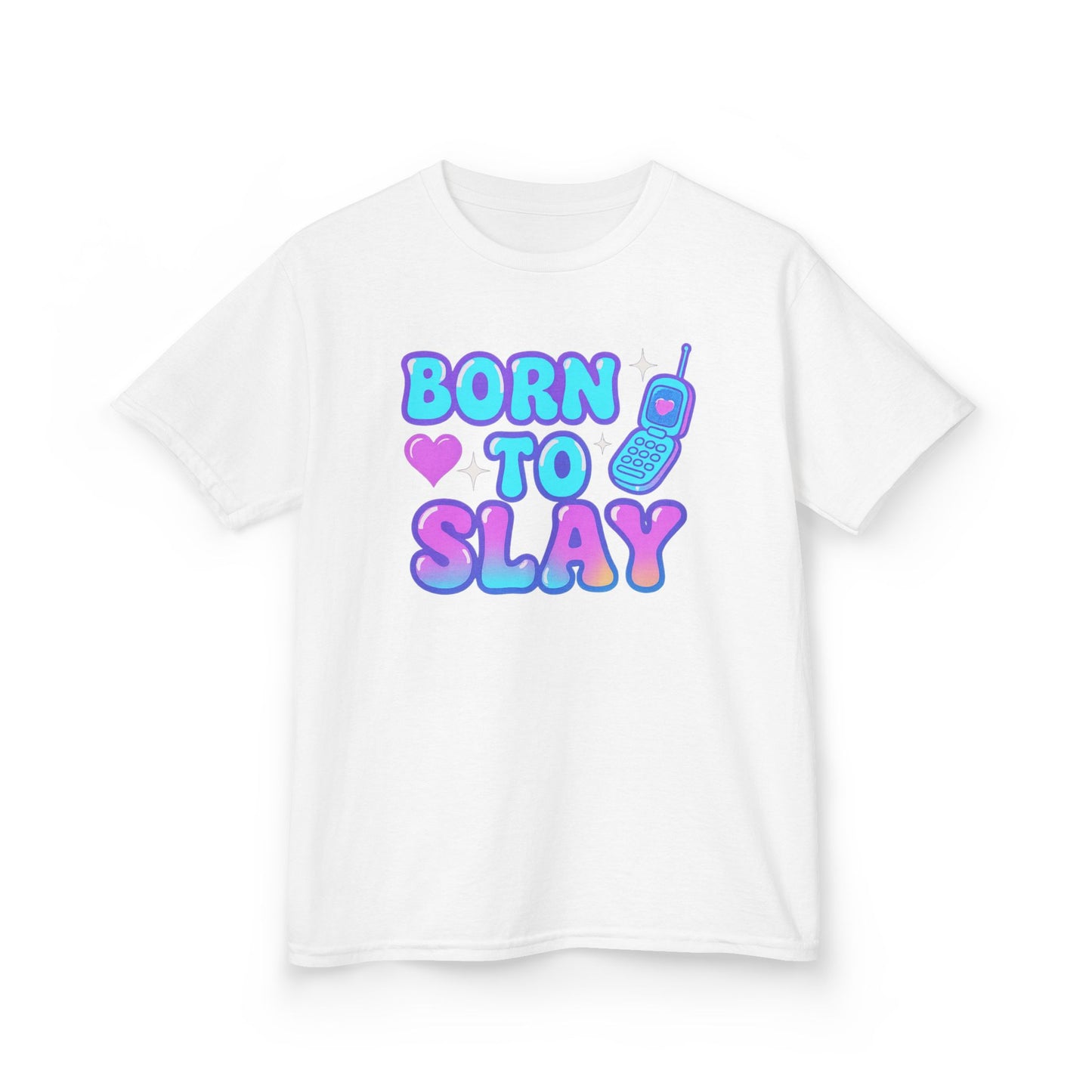 "Born to Slay" Kids Cotton Tee, Fun Kids T-Shirt, Youth Expression Shirt, Birthday Gift for Kids, Cool Casual Wear