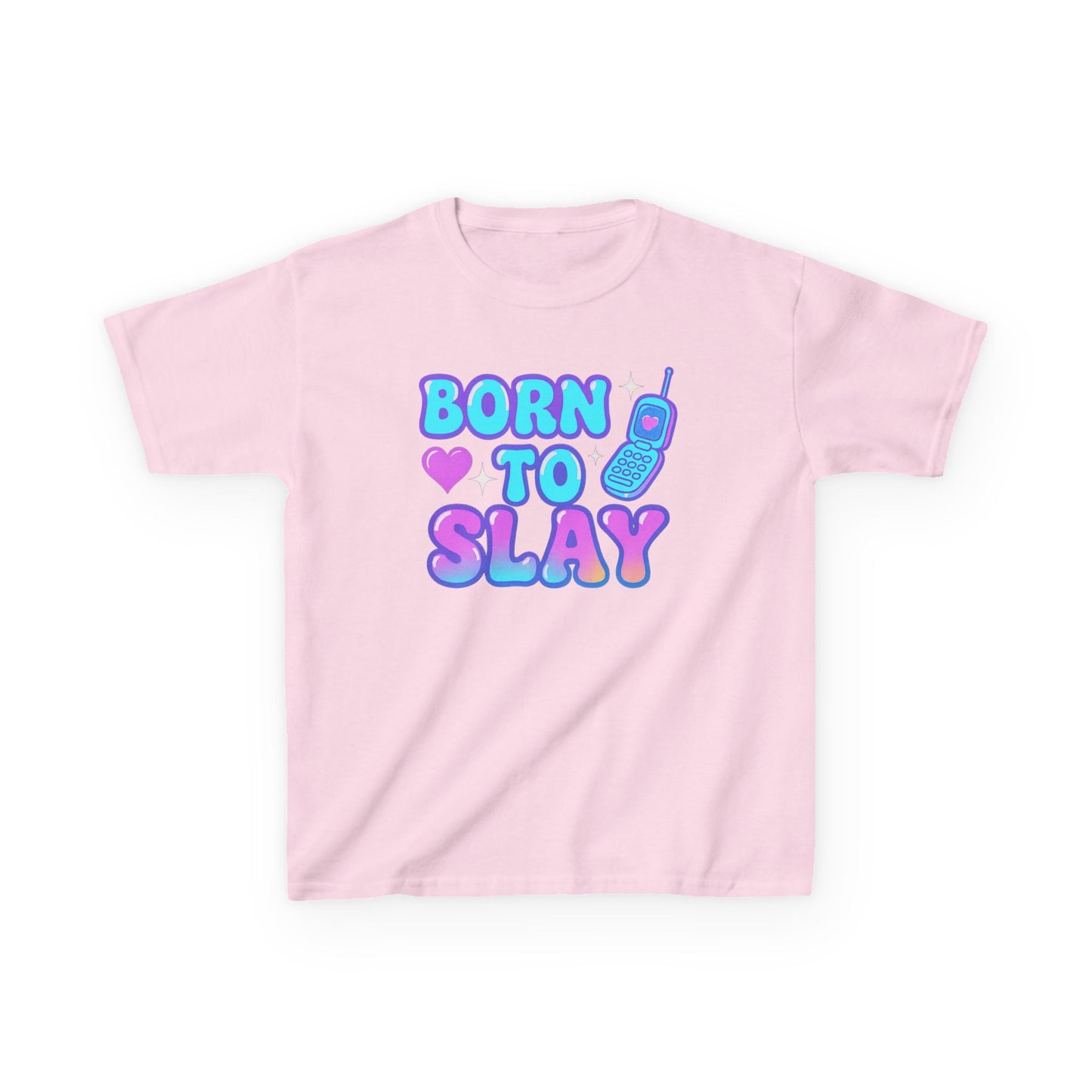 "Born to Slay" Kids Cotton Tee, Fun Kids T-Shirt, Youth Expression Shirt, Birthday Gift for Kids, Cool Casual Wear