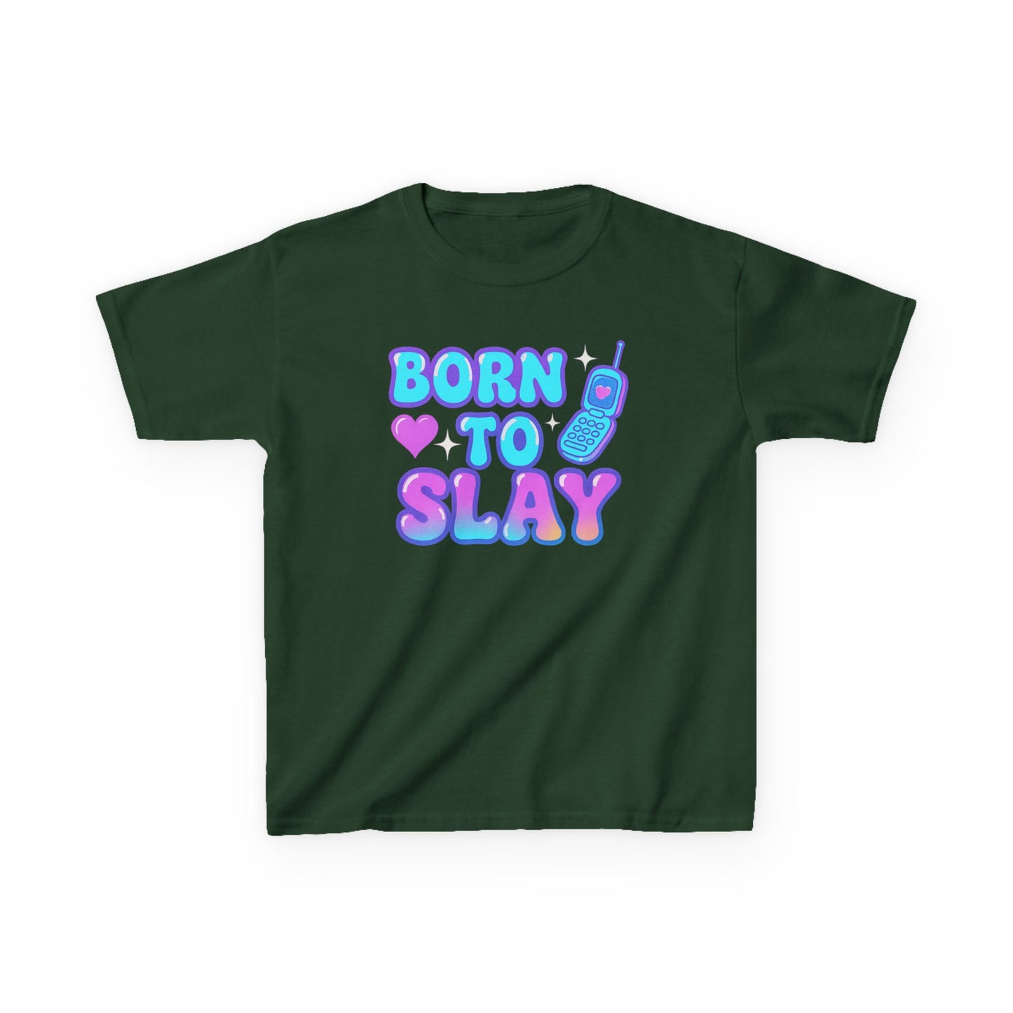 "Born to Slay" Kids Cotton Tee, Fun Kids T-Shirt, Youth Expression Shirt, Birthday Gift for Kids, Cool Casual Wear