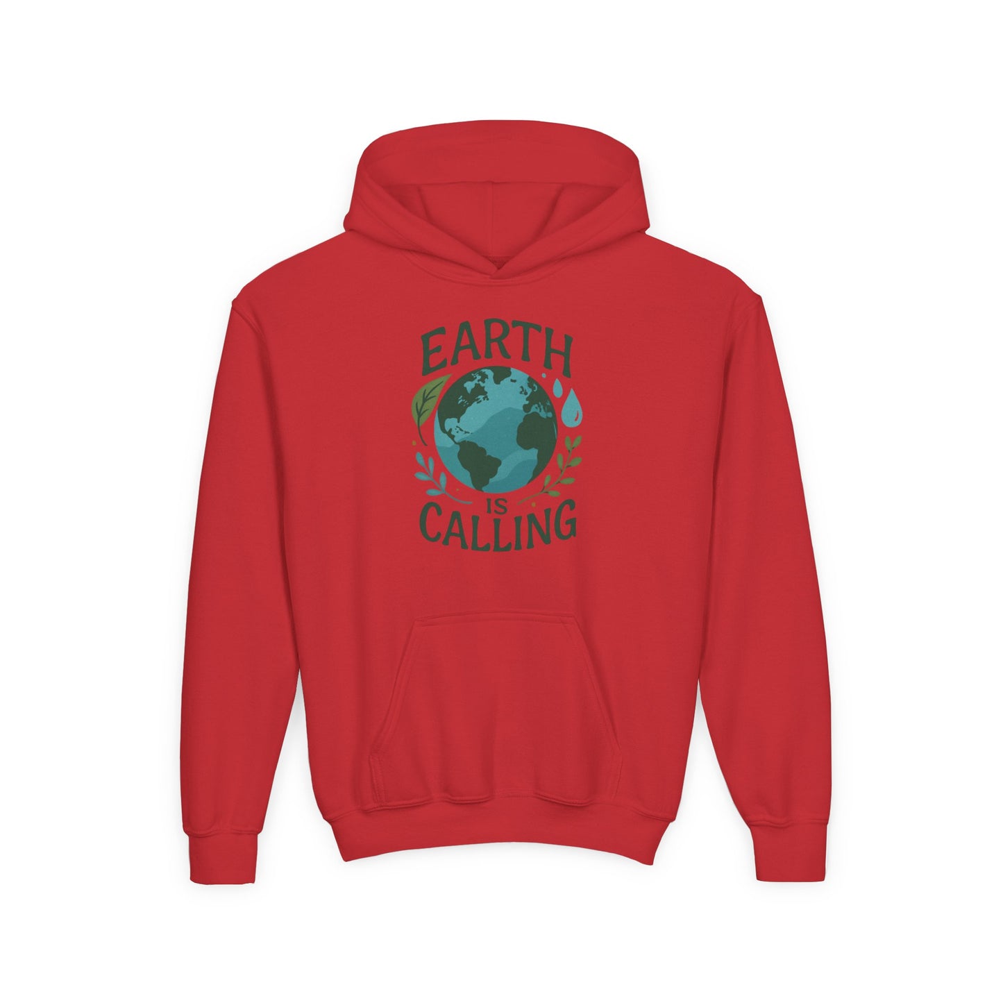 Earth is Calling Youth Hoodie, Eco-Friendly Sweatshirt, Nature Lover Gift, Earth Day Apparel, Sustainable Fashion