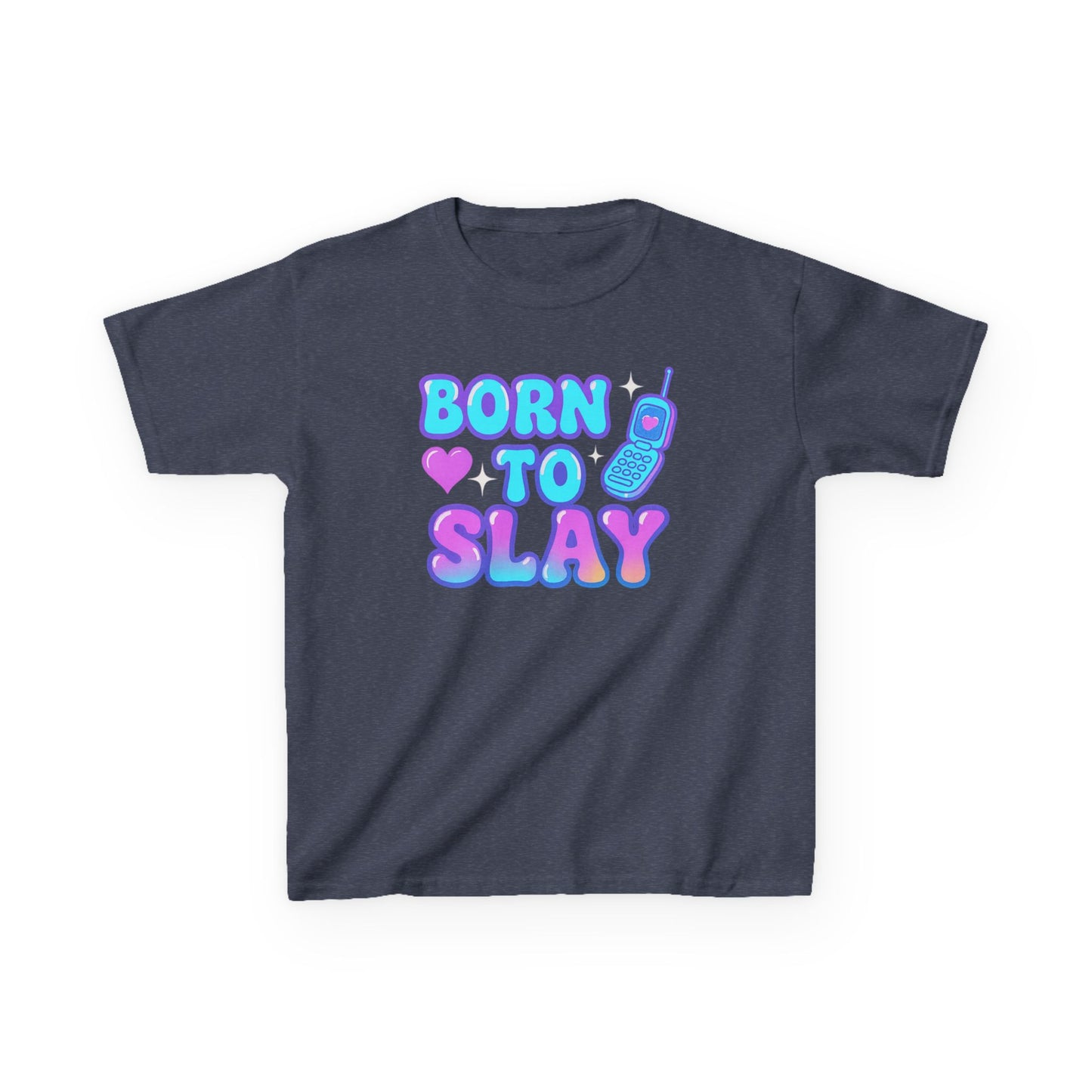 "Born to Slay" Kids Cotton Tee, Fun Kids T-Shirt, Youth Expression Shirt, Birthday Gift for Kids, Cool Casual Wear