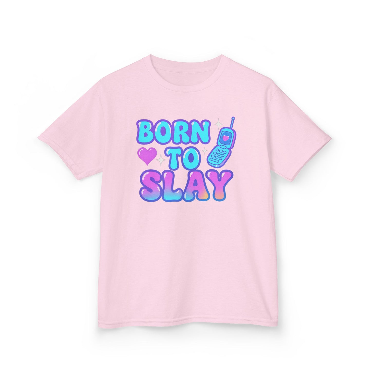 "Born to Slay" Kids Cotton Tee, Fun Kids T-Shirt, Youth Expression Shirt, Birthday Gift for Kids, Cool Casual Wear