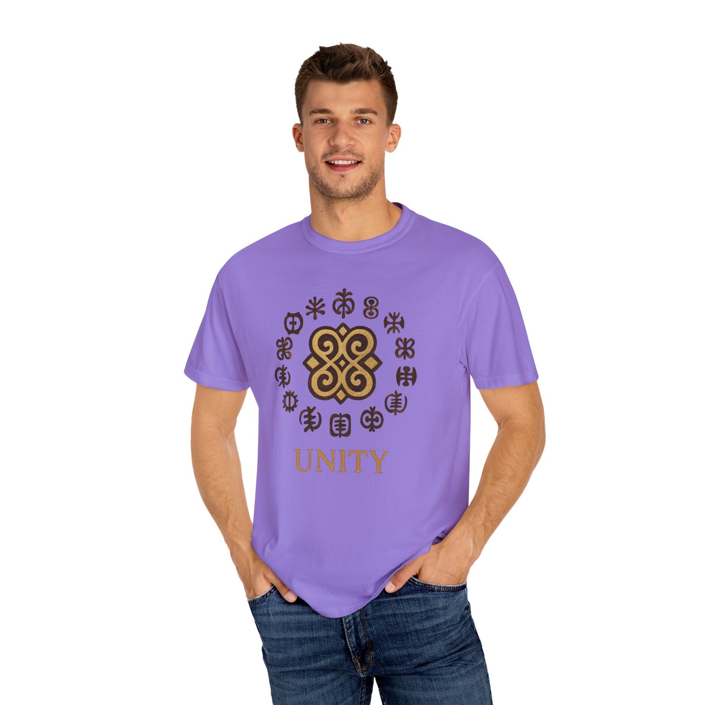 Unity Unisex Garment-Dyed T-shirt, Casual Wear, Gift for Friends, Cultural Inspiration, Celebration of Togetherness