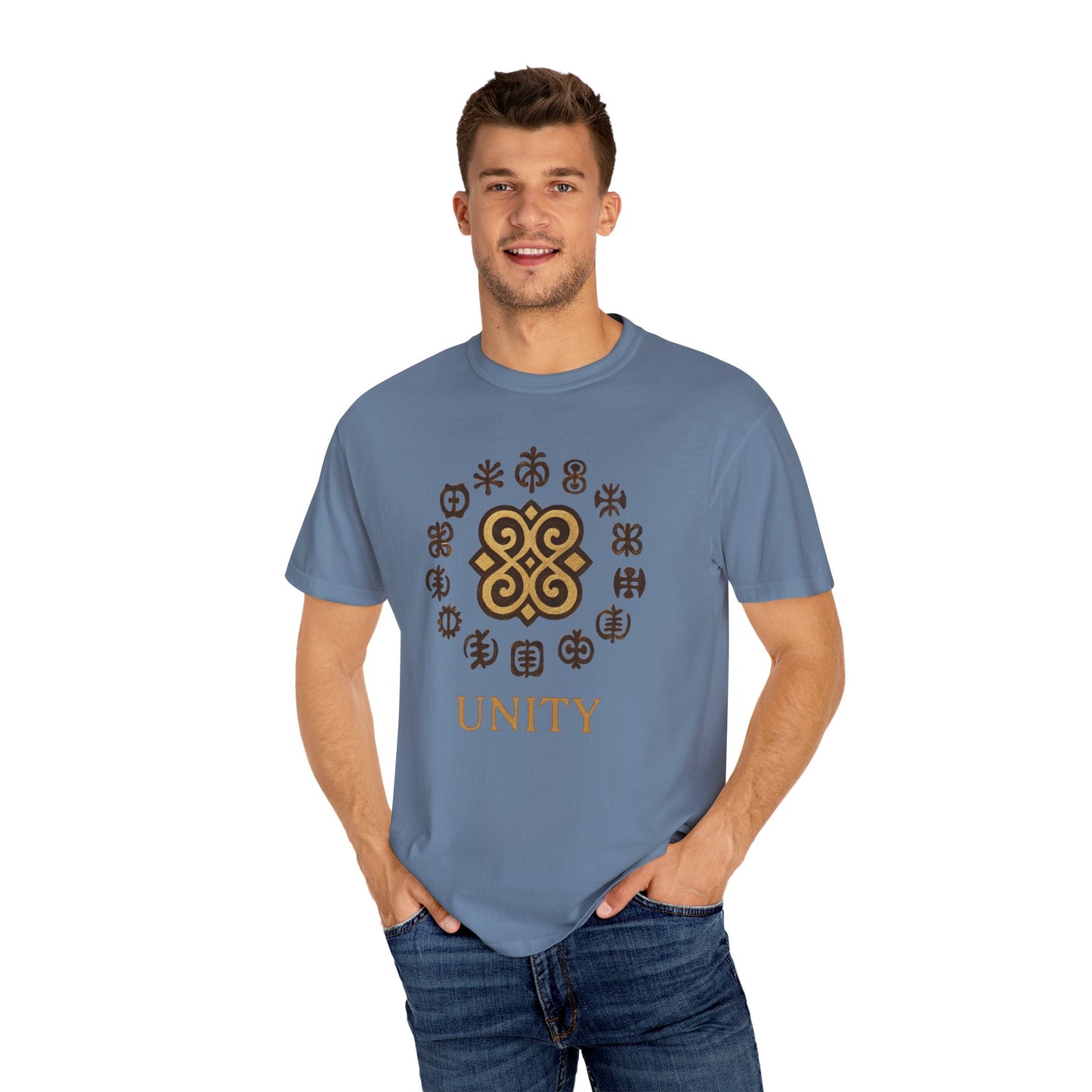 Unity Unisex Garment-Dyed T-shirt, Casual Wear, Gift for Friends, Cultural Inspiration, Celebration of Togetherness