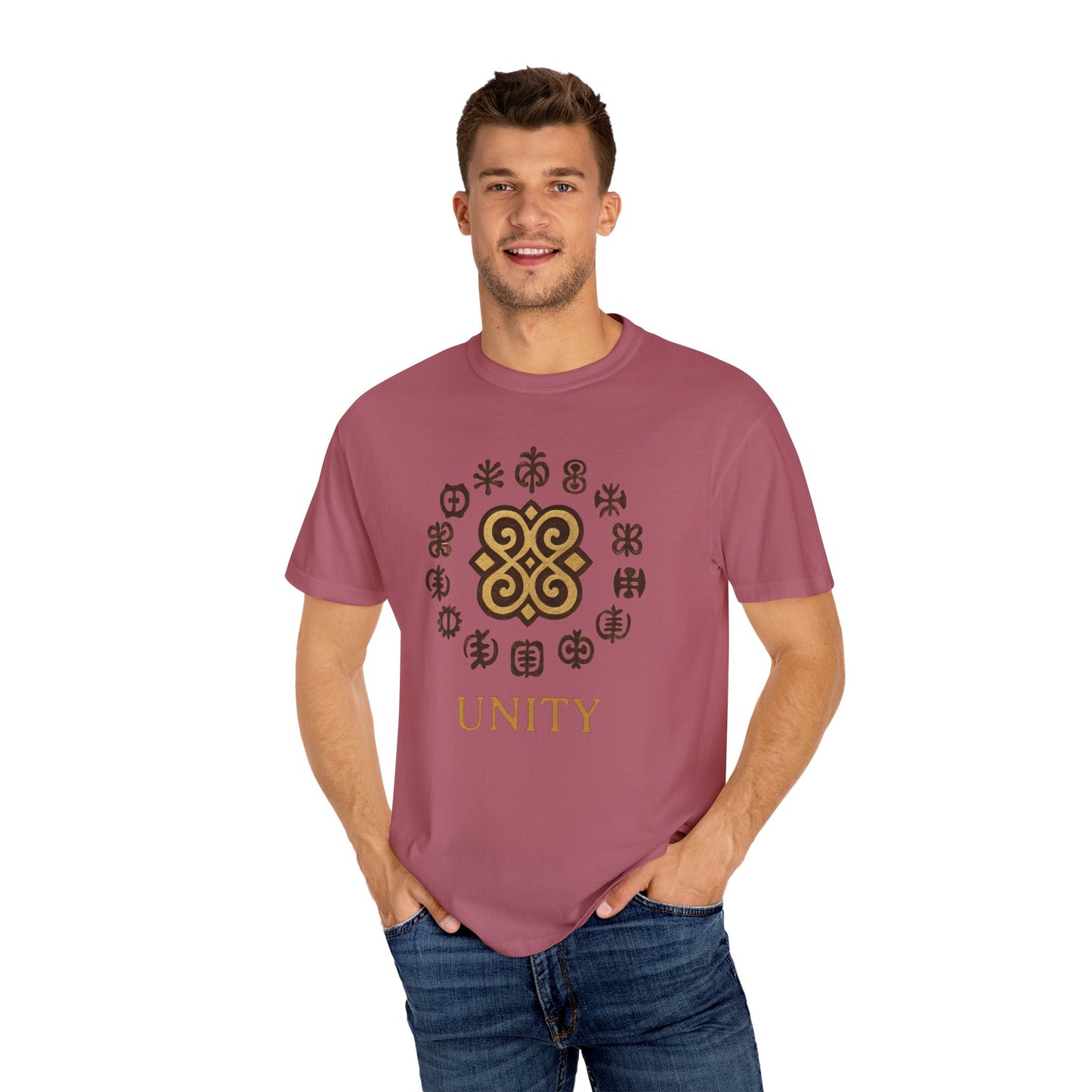 Unity Unisex Garment-Dyed T-shirt, Casual Wear, Gift for Friends, Cultural Inspiration, Celebration of Togetherness