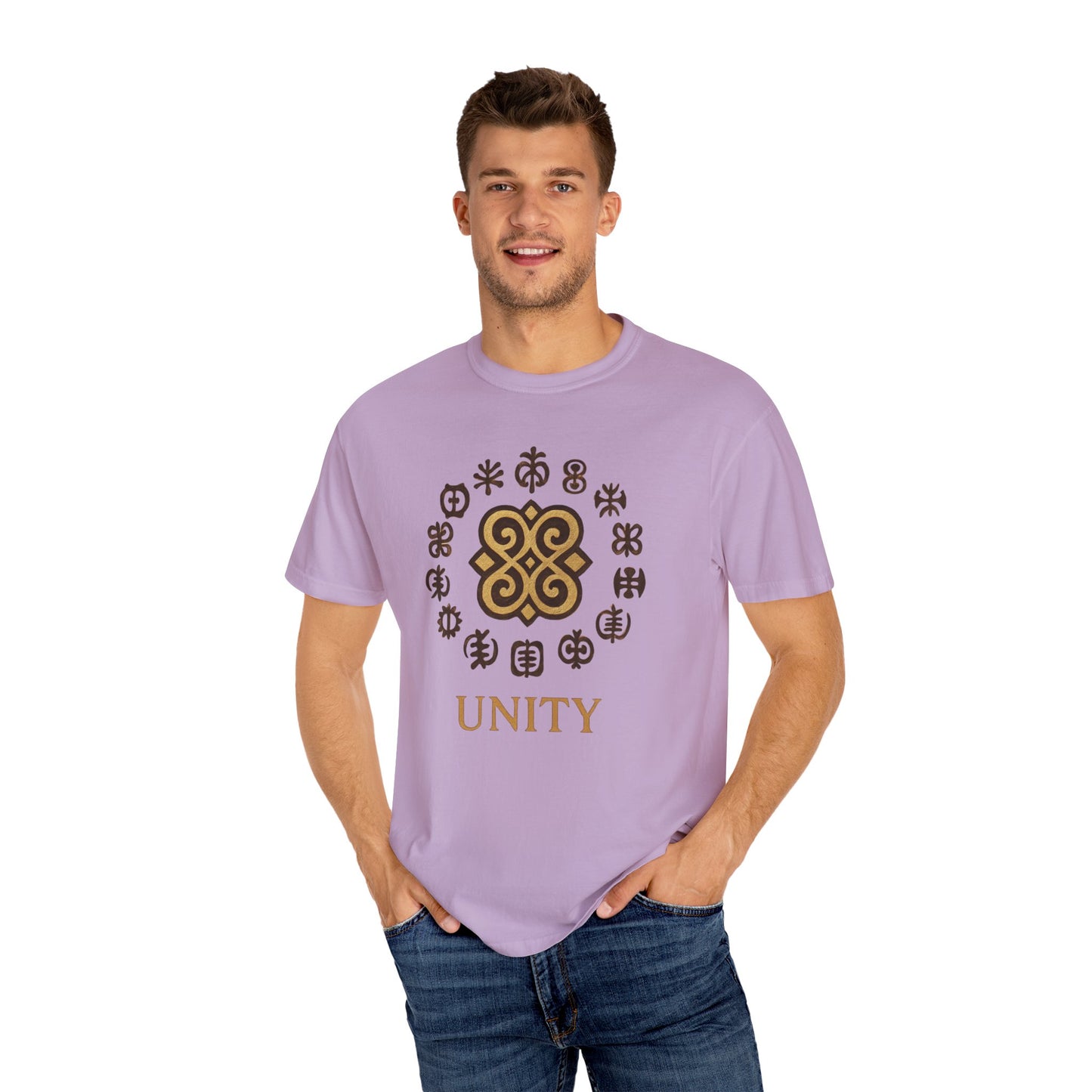 Unity Unisex Garment-Dyed T-shirt, Casual Wear, Gift for Friends, Cultural Inspiration, Celebration of Togetherness