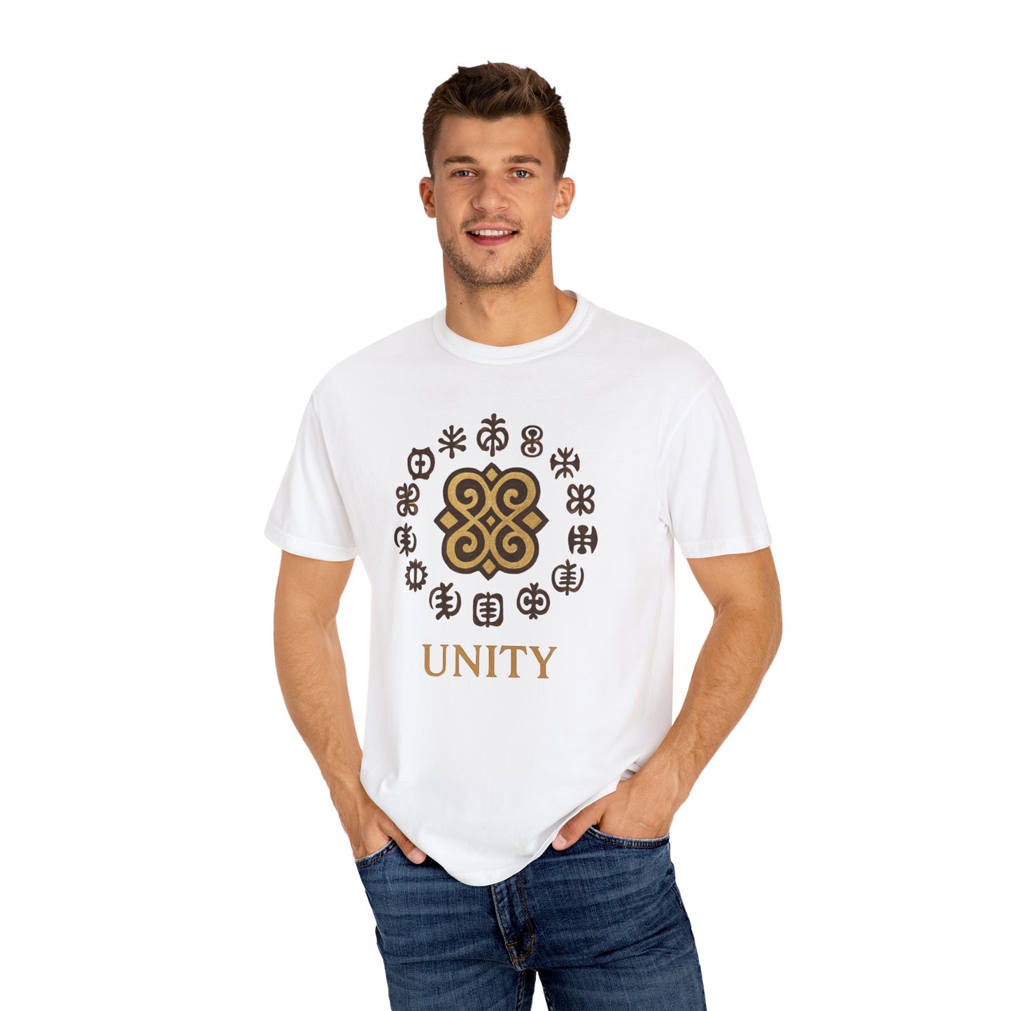 Unity Unisex Garment-Dyed T-shirt, Casual Wear, Gift for Friends, Cultural Inspiration, Celebration of Togetherness