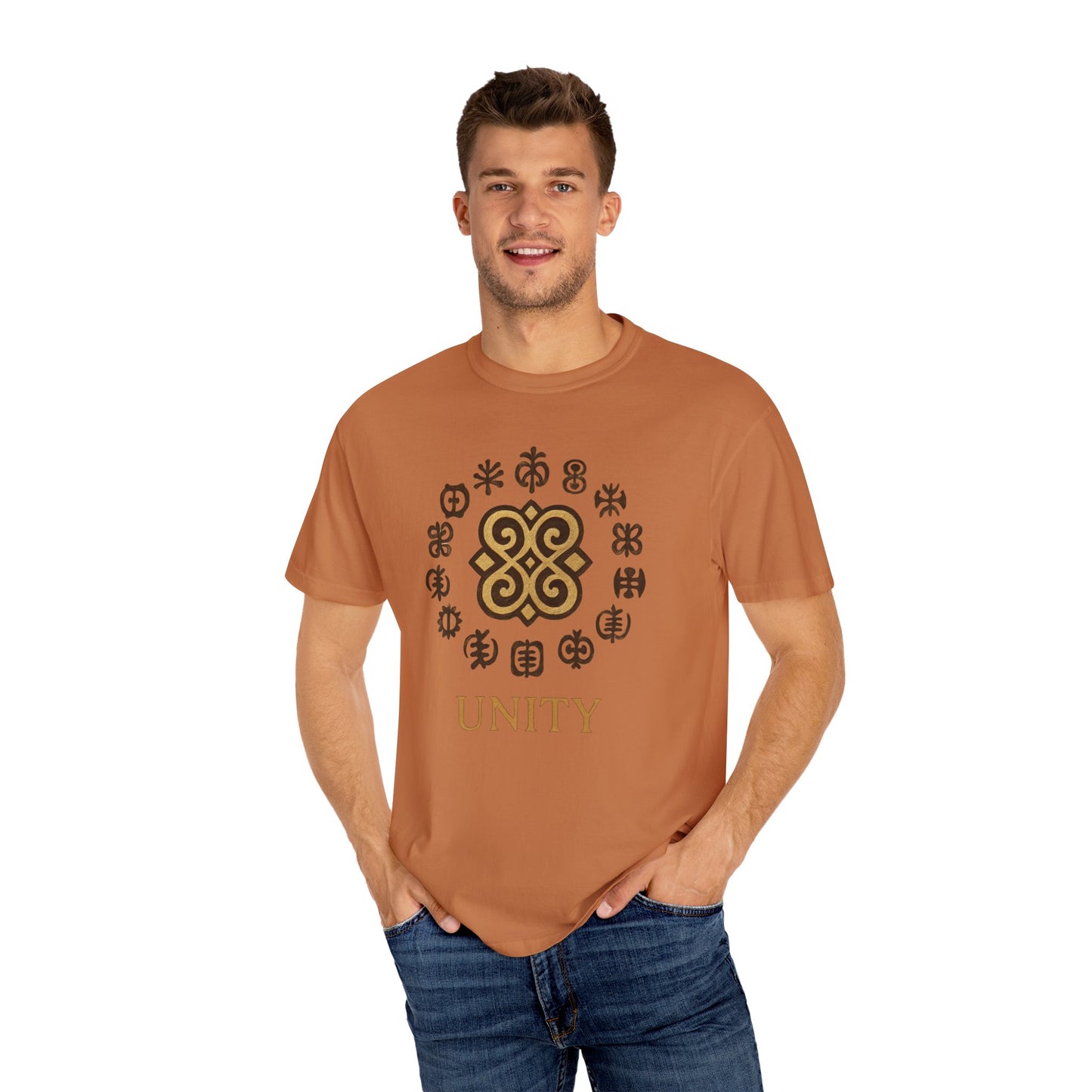 Unity Unisex Garment-Dyed T-shirt, Casual Wear, Gift for Friends, Cultural Inspiration, Celebration of Togetherness