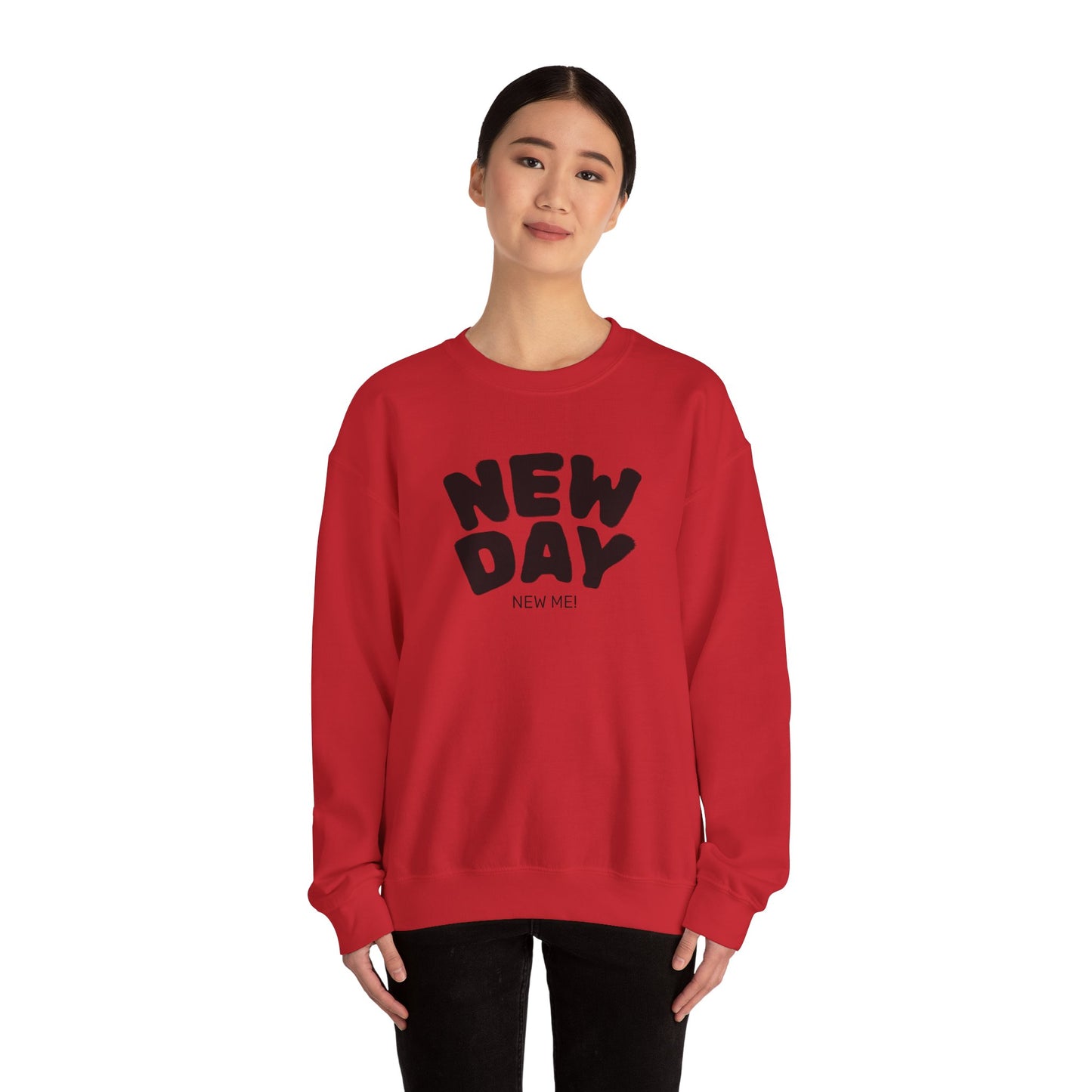 Inspirational Crewneck Sweatshirt - "New Day, New Me" - Cozy Gift for Wellness, Inspirational Apparel, Self-Care, Everyday Wear, [...]